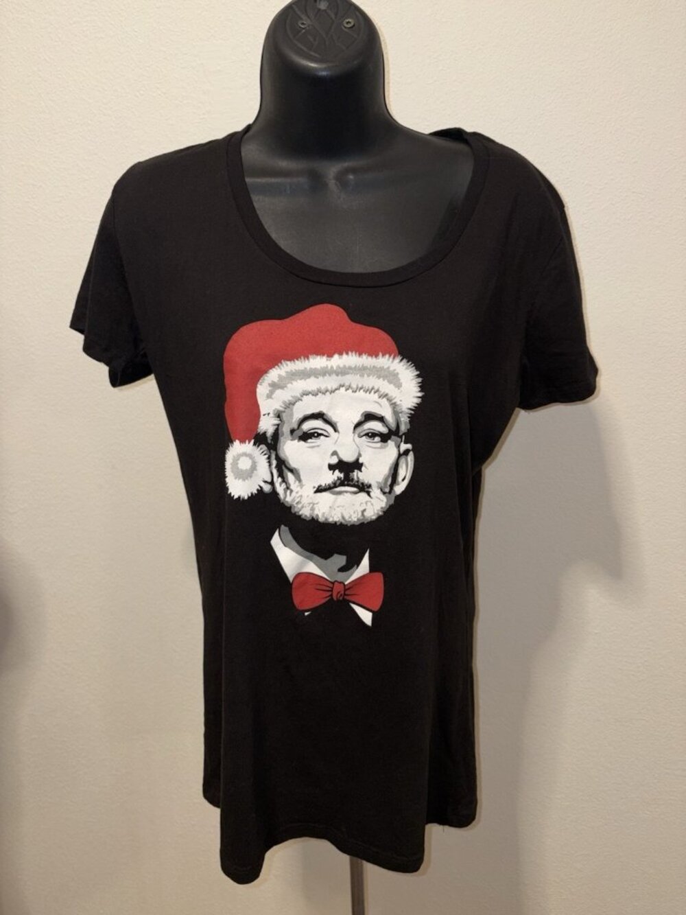 Chive Tees Bill Murray Wearing Santa’s Hat Women’s Shirt Size XL  Color Black
